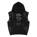 Unisex Vintage Wash Sun Fade Sleeveless Hoodie