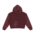 Unisex Colorblock Camo Full Zip Boxy Hoodie