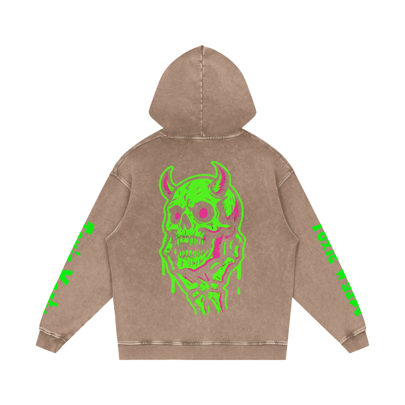 Snow Washed Loose Cotton Hoodie