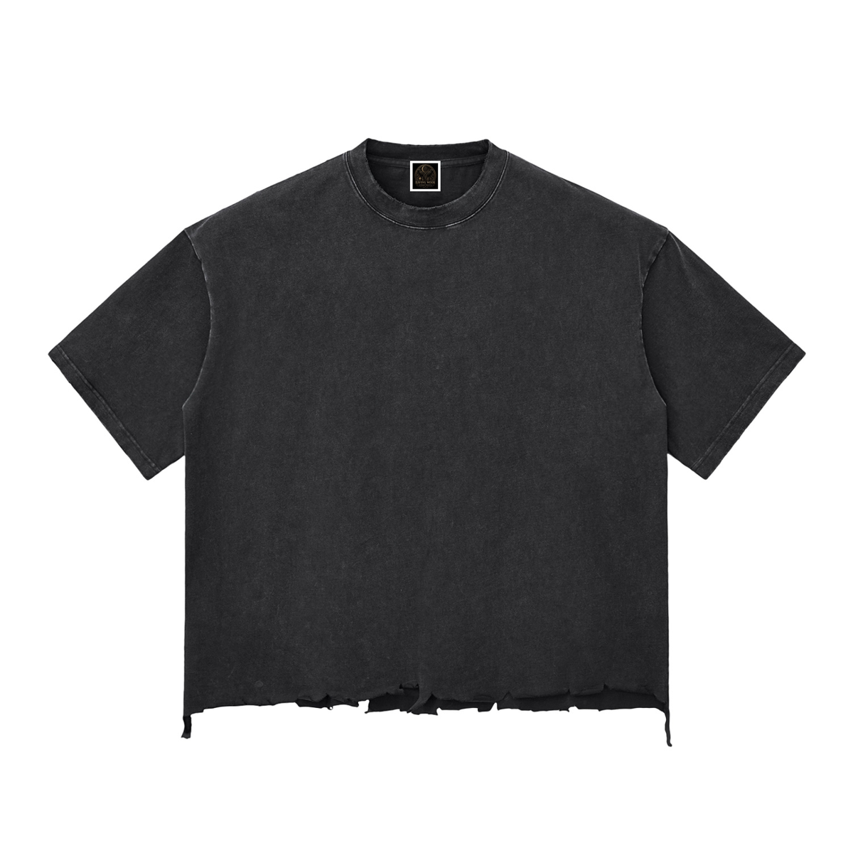 Snow Wash Raw-Hem Boxy T-shirt