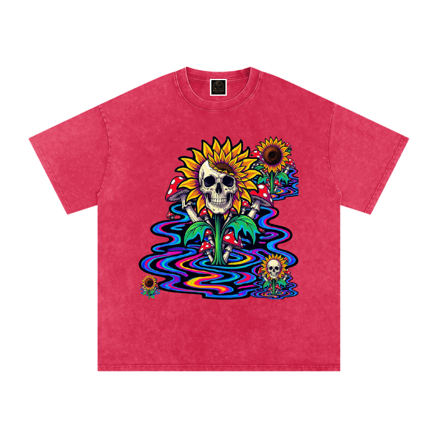 Snow Washed Oversized Cotton T-Shirt
