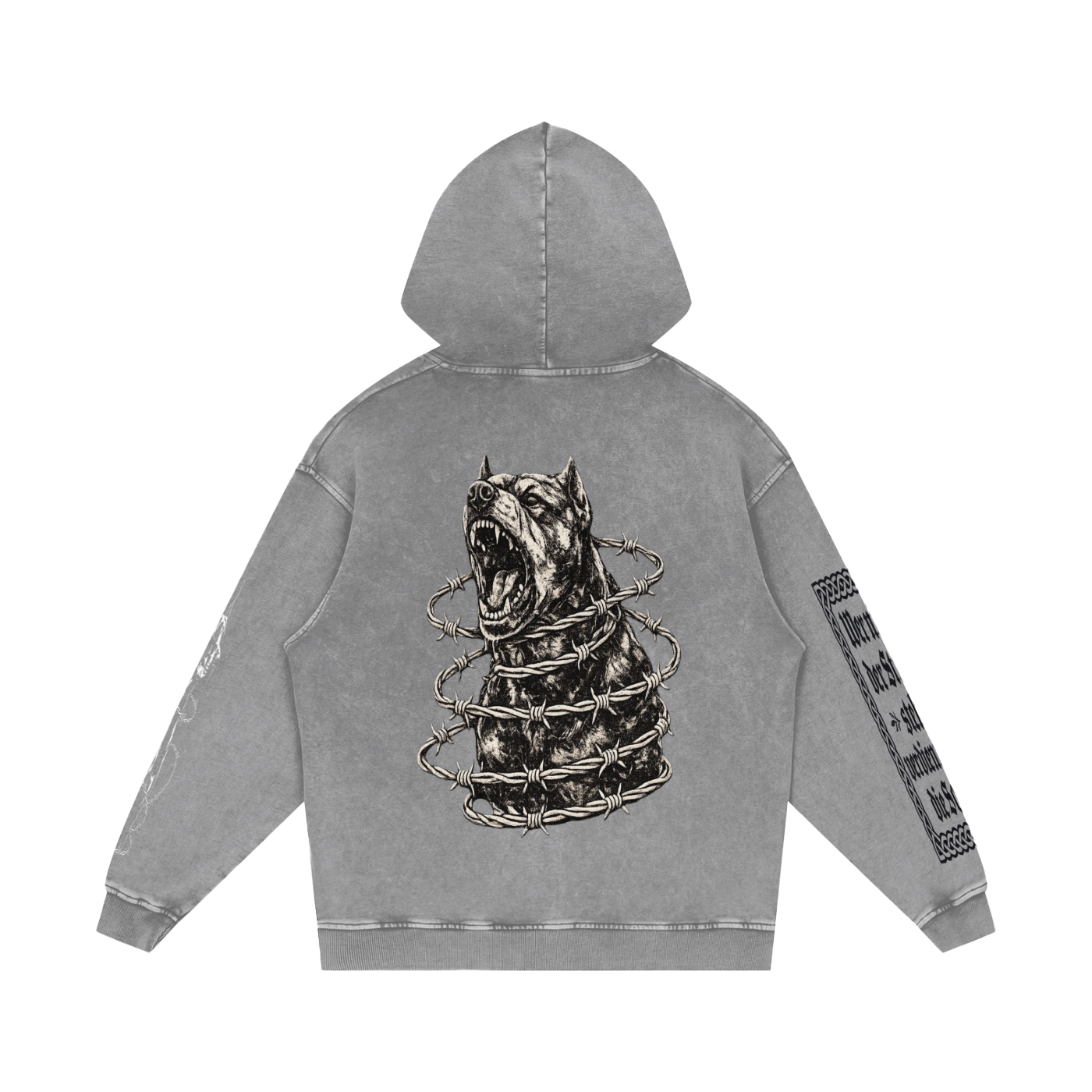 Snow Washed Loose Cotton Hoodie