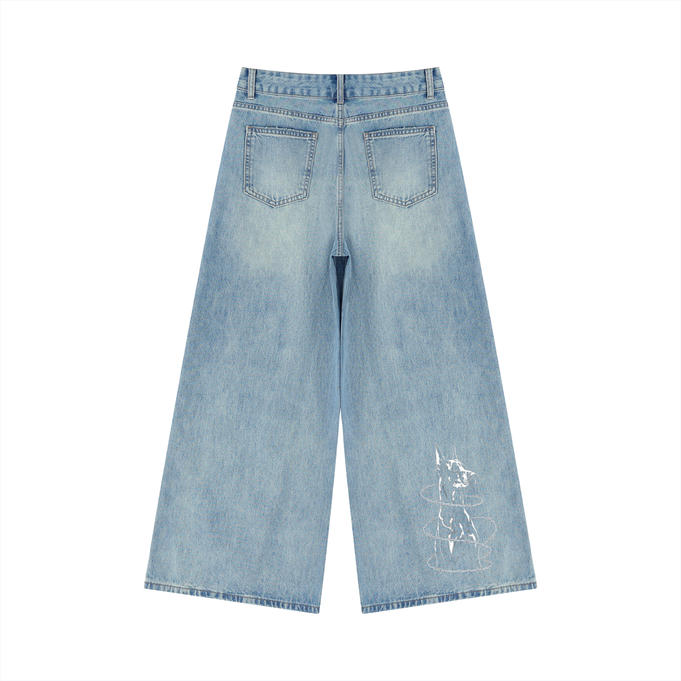 Women’s Vintage Wash Wide Leg Jeans
