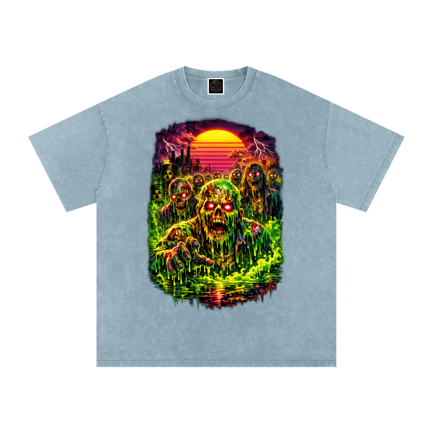 Snow Washed Oversized Cotton T-Shirt