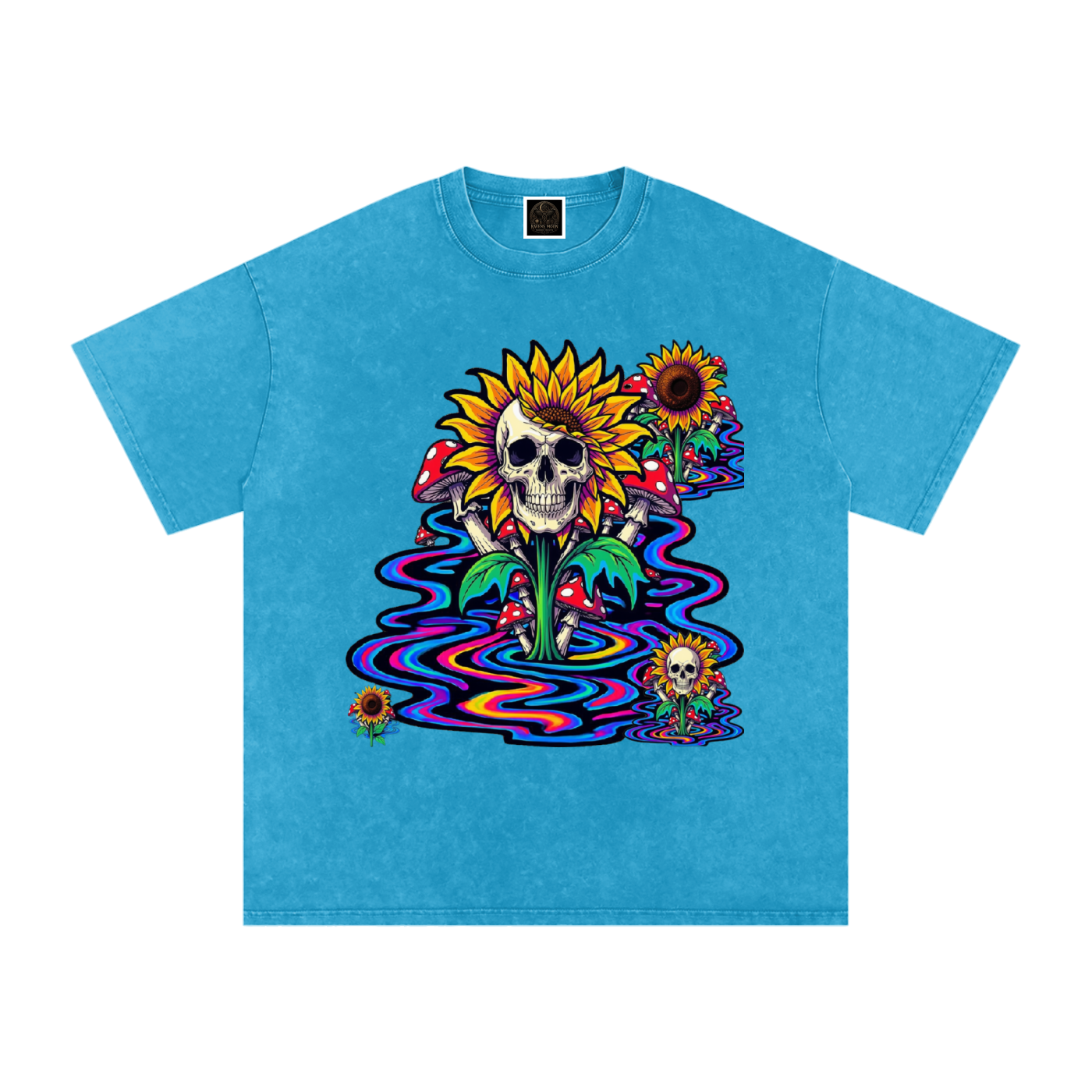 Snow Washed Oversized Cotton T-Shirt