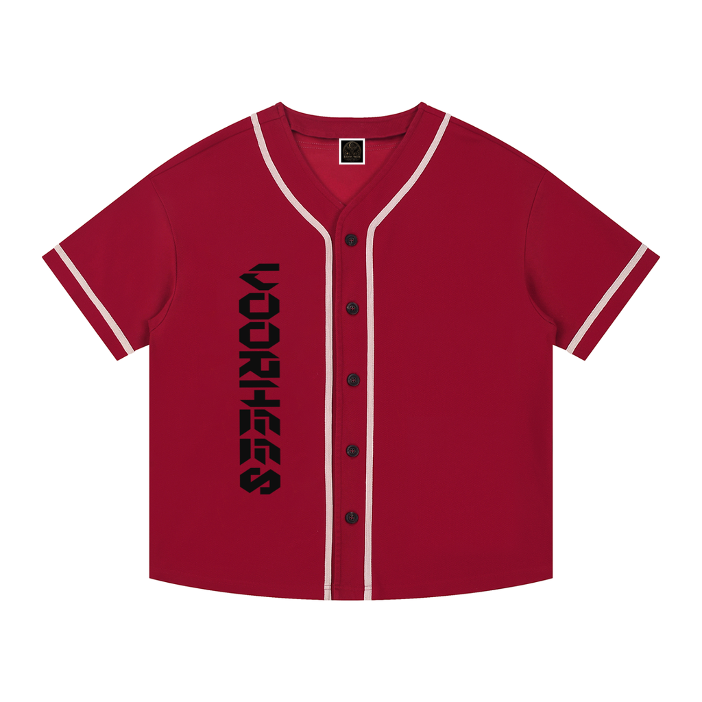 Contrast Piped Button-Up Jersey