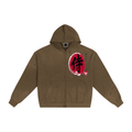 Hand-Frayed Sunfade Zip Hoodie
