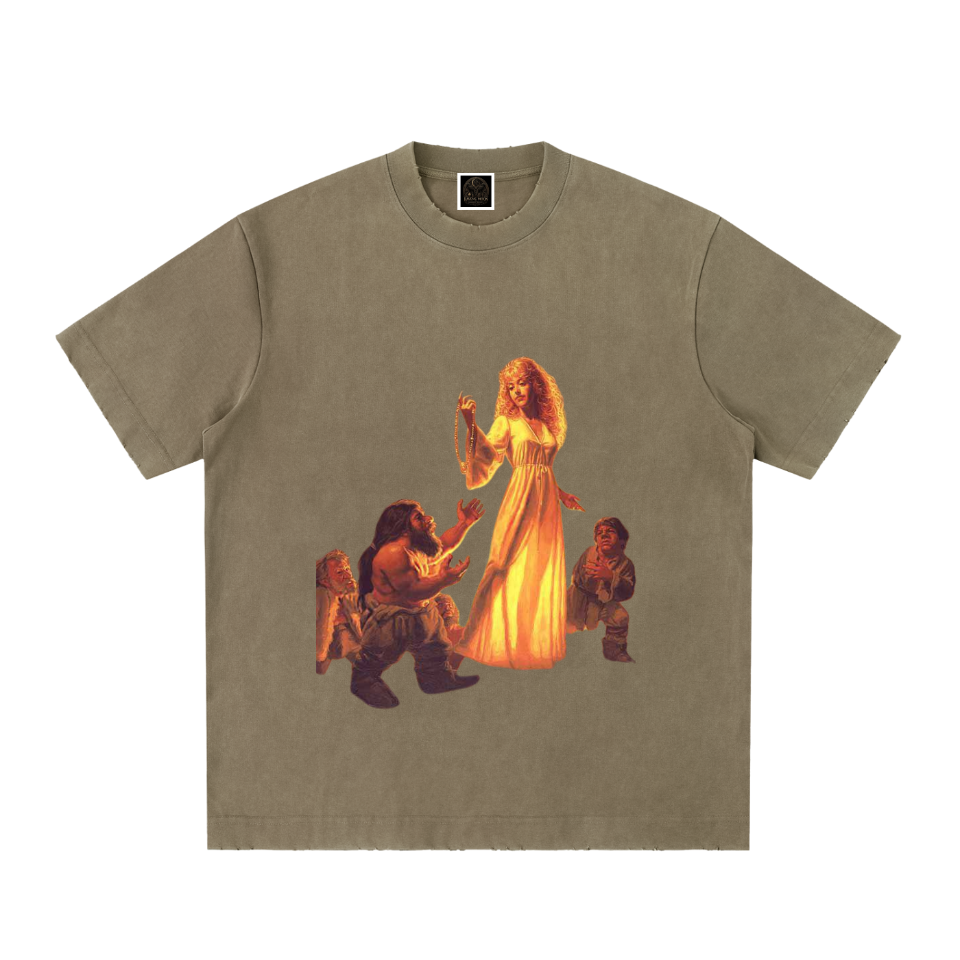Heavyweight Vintage Washed Frayed T-Shirt