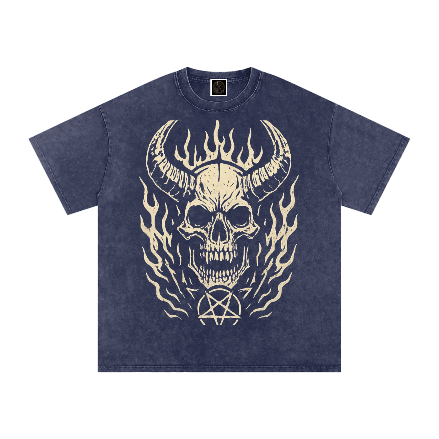 Snow Washed Oversized Cotton T-Shirt