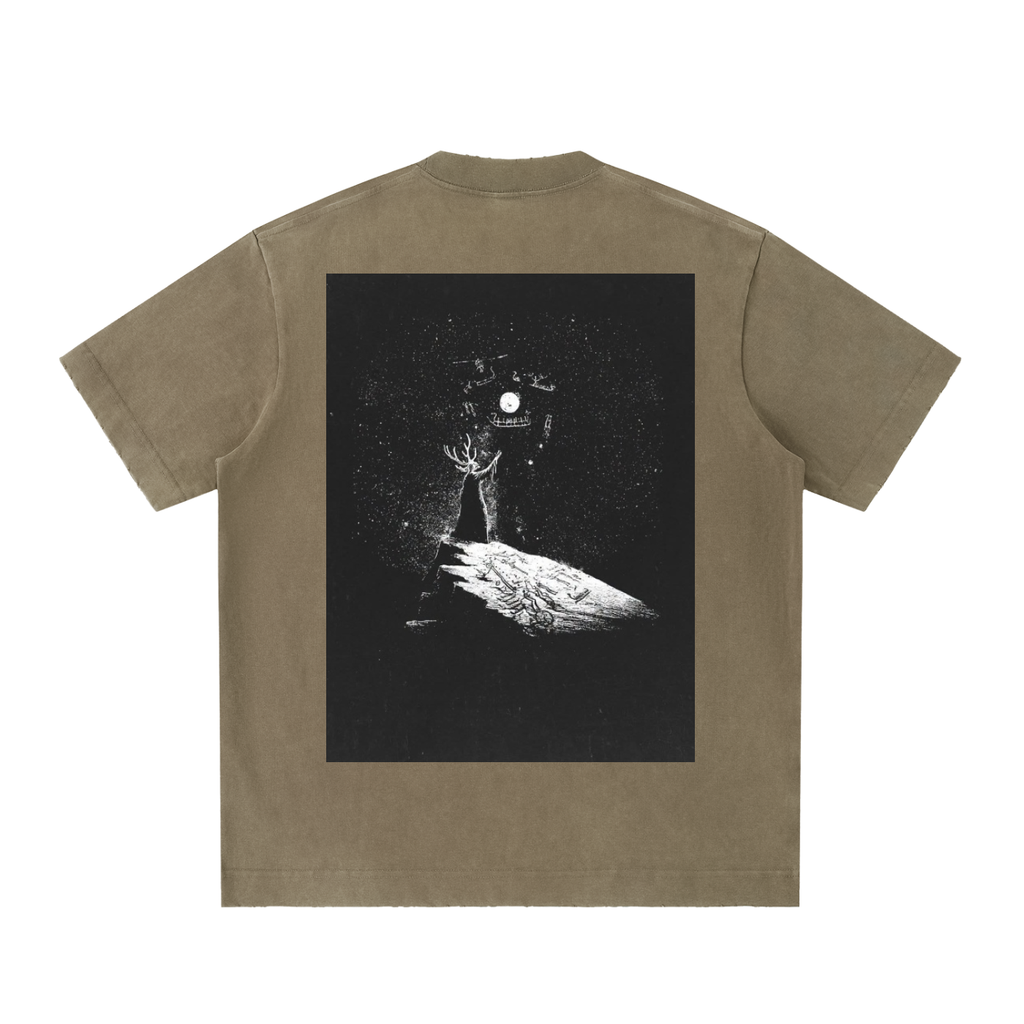 Heavyweight Vintage Washed Frayed T-Shirt