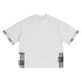 Unisex Plaid Paneled T-Shirt