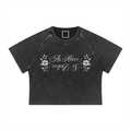Women's Mineral Wash Raglan Crop T-Shirt