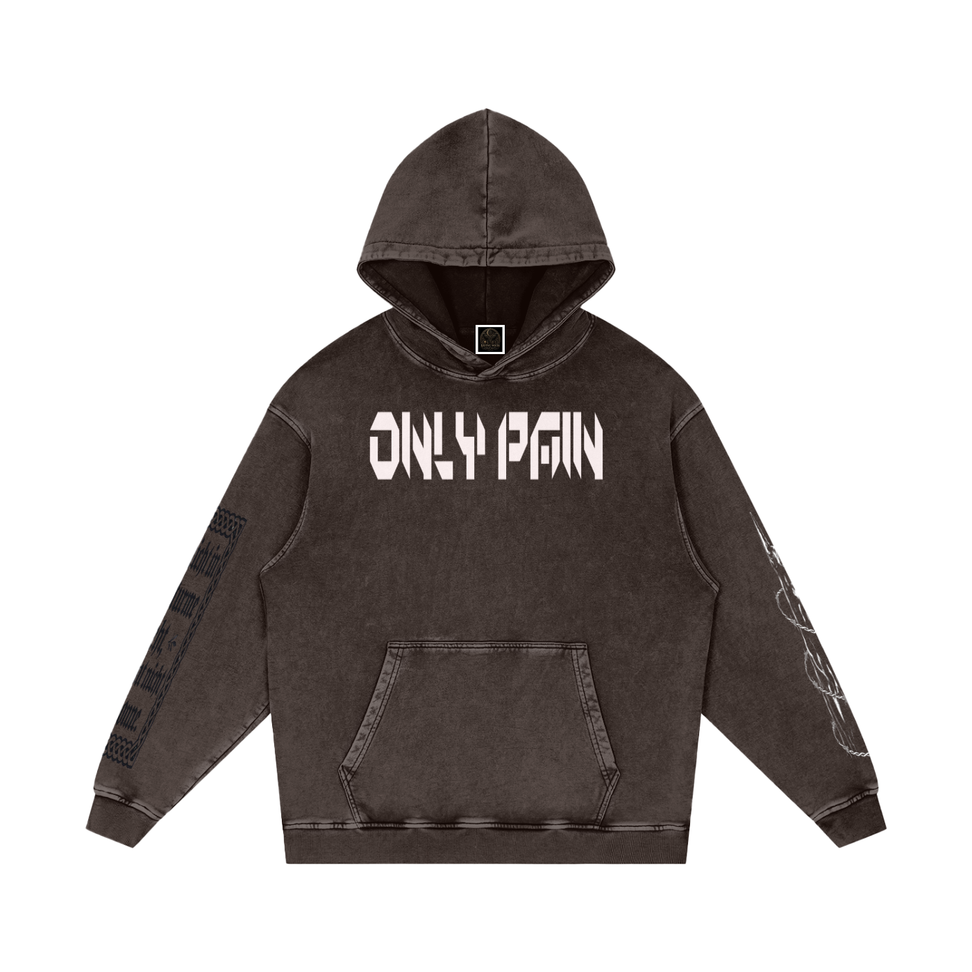 Snow Washed Loose Cotton Hoodie