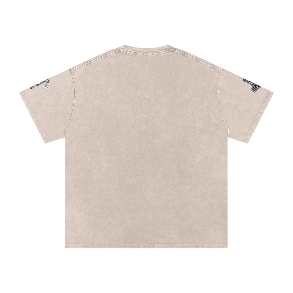 Snow Washed Oversized Cotton T-Shirt
