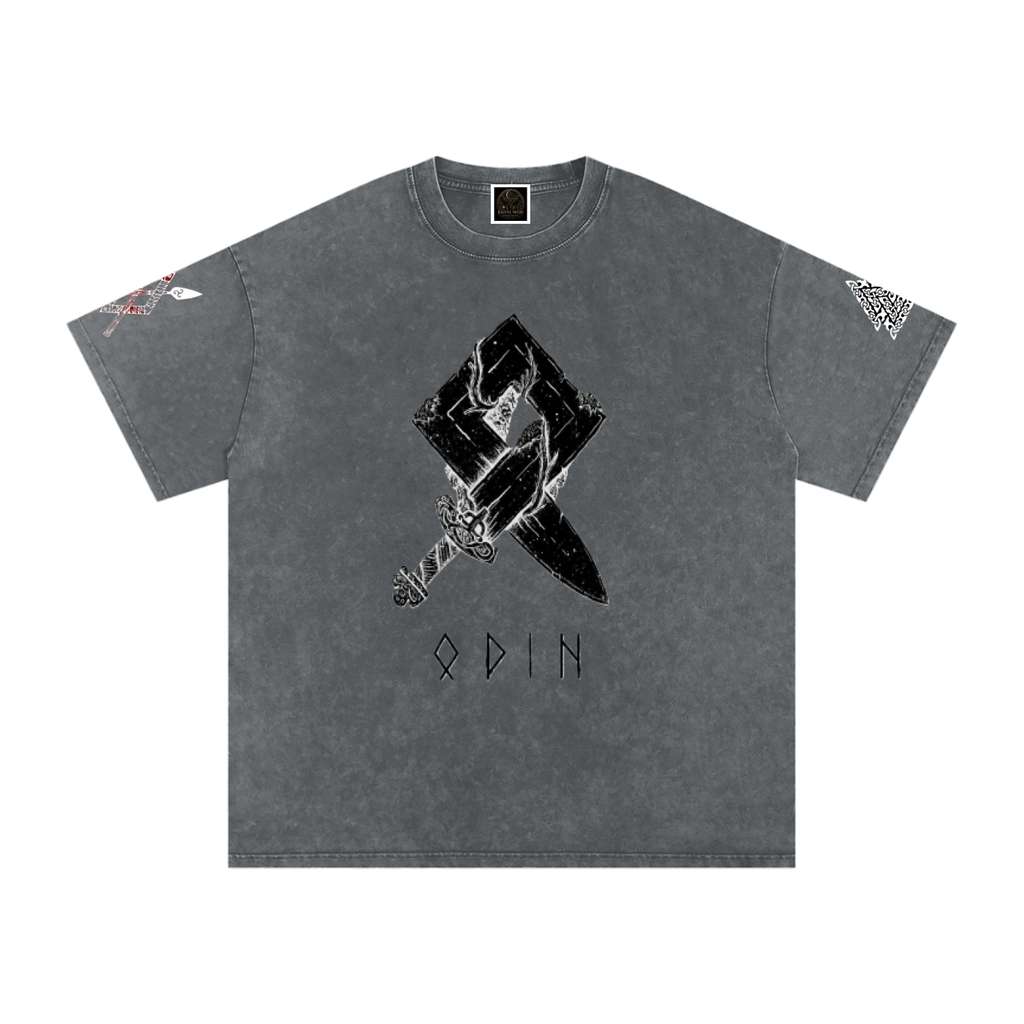 Snow Washed Oversized Cotton T-Shirt