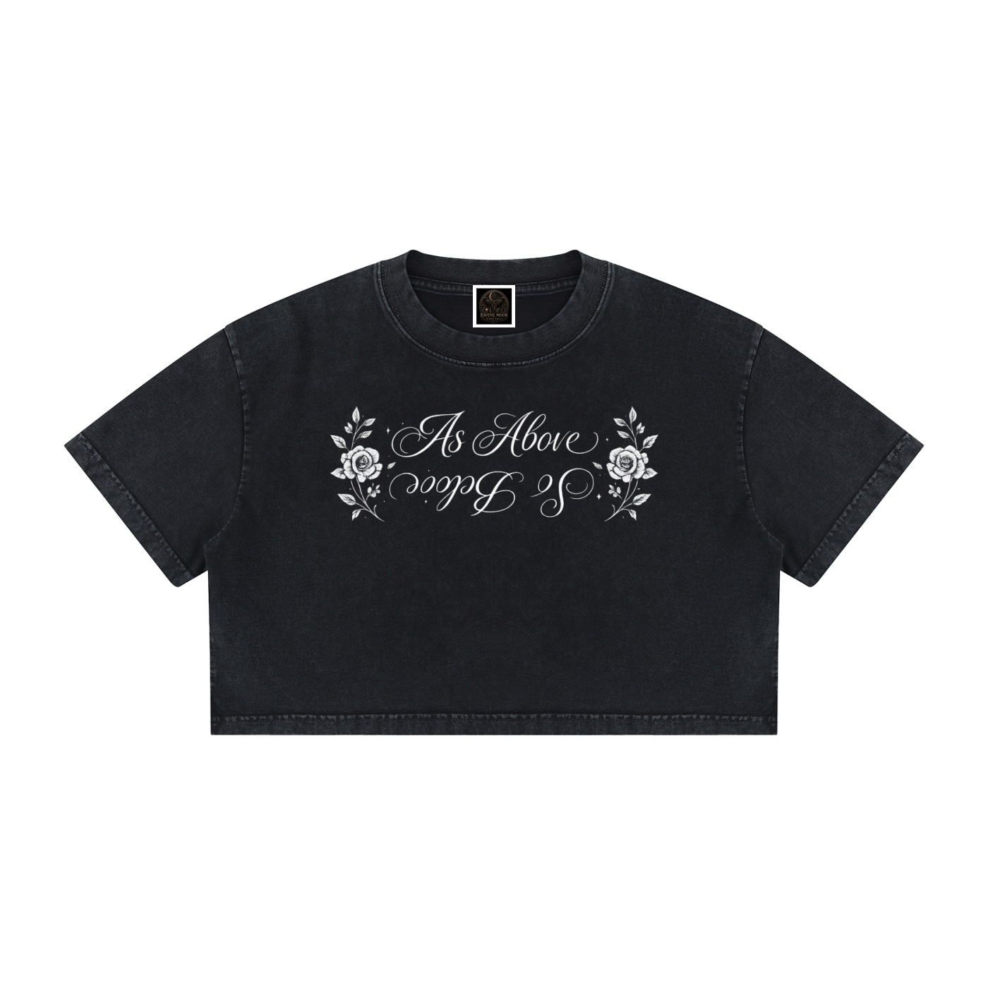 Women's Mineral Wash Cotton Crop T-Shirt