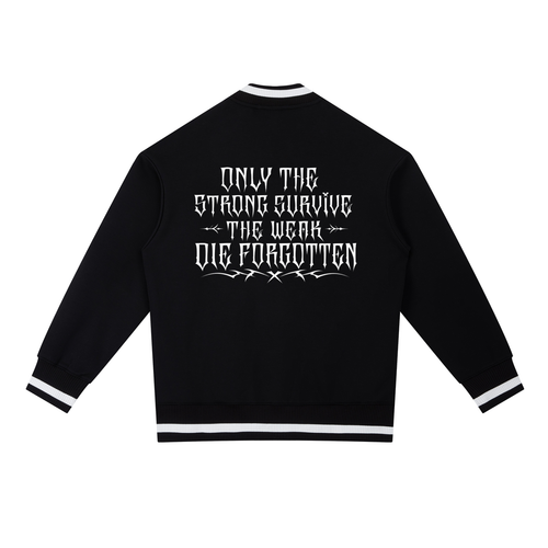Contrast Piping Zip Bomber Jacket