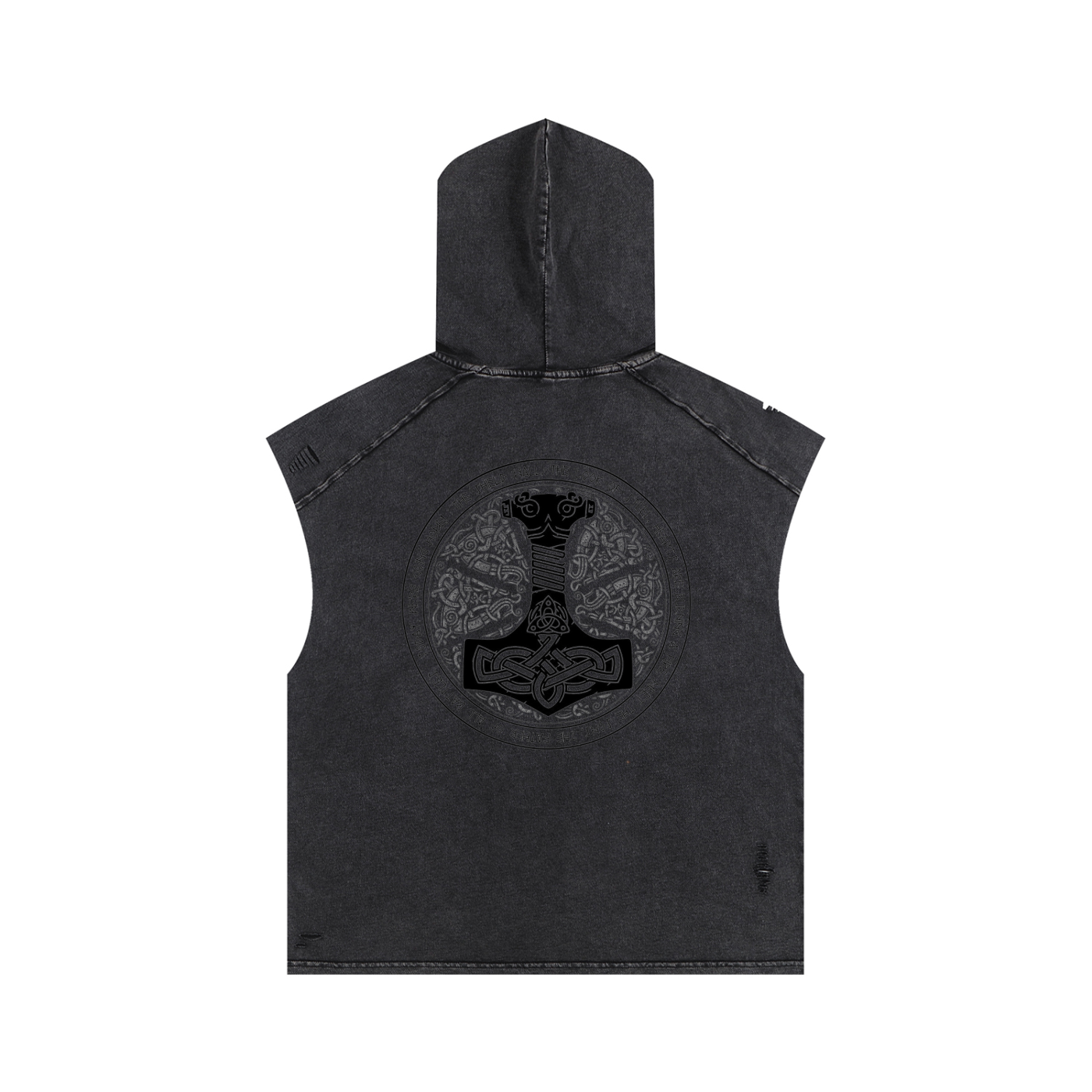 Snow Washed Boxy Hooded Tank Top