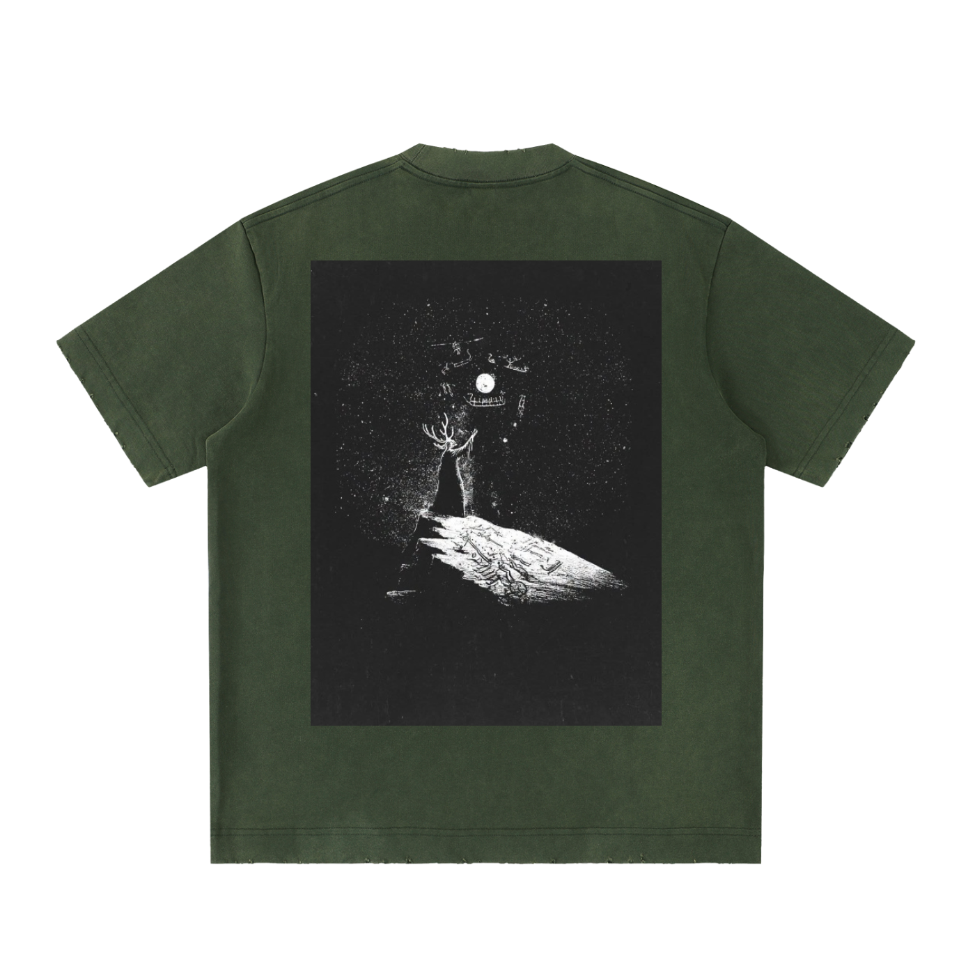 Heavyweight Vintage Washed Frayed T-Shirt