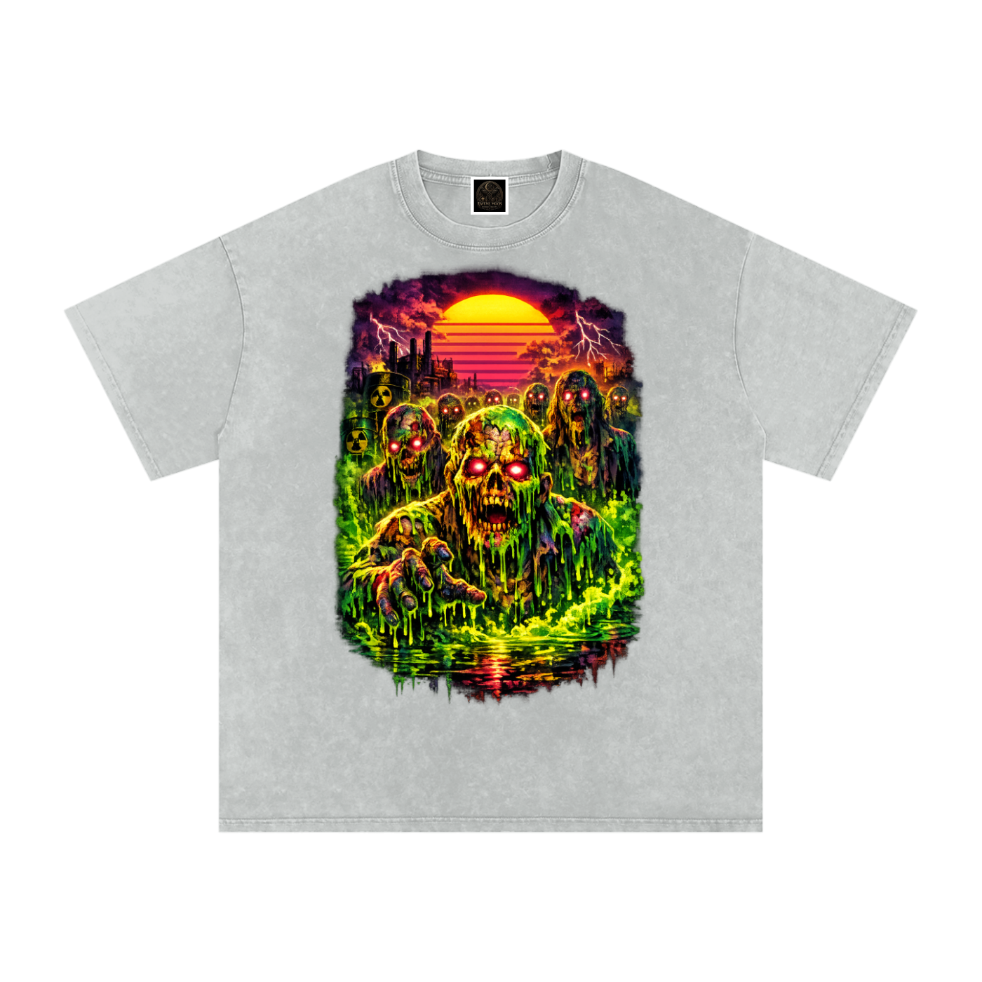 Snow Washed Oversized Cotton T-Shirt