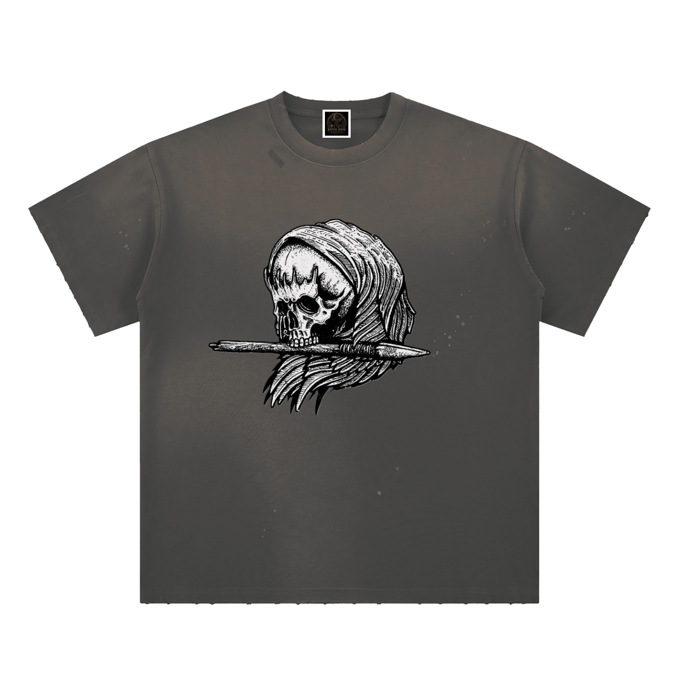 Hand-Frayed Sunfade Paint Splatter T-Shirt
