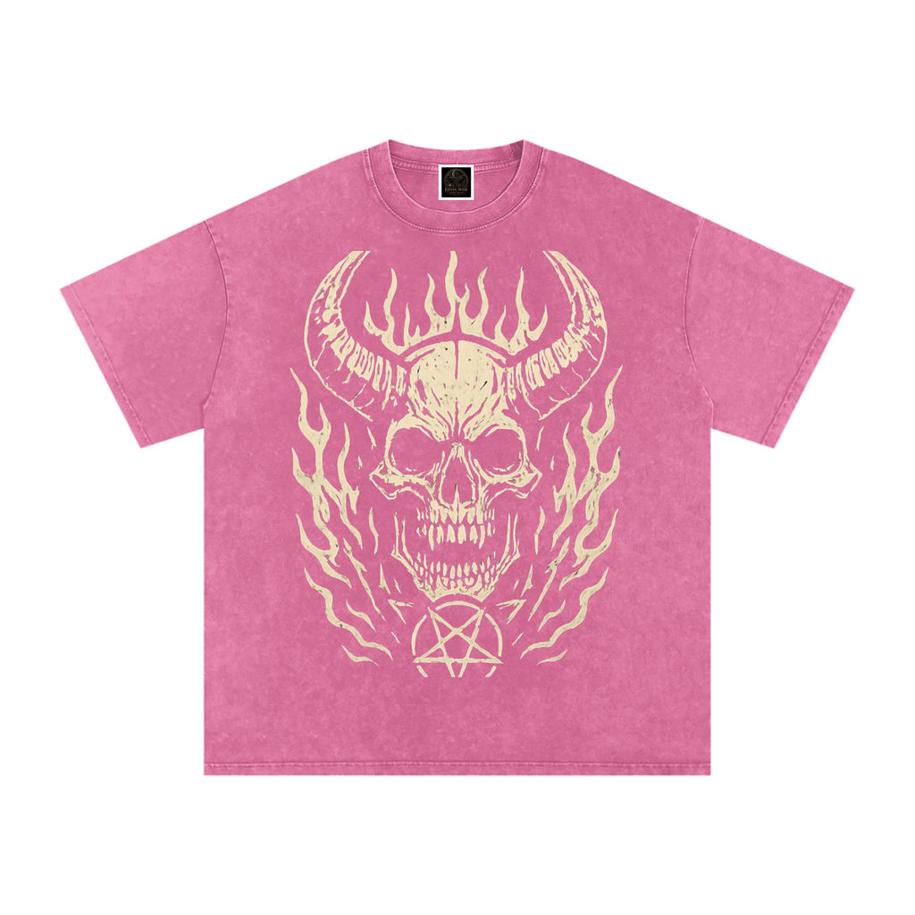 Snow Washed Oversized Cotton T-Shirt