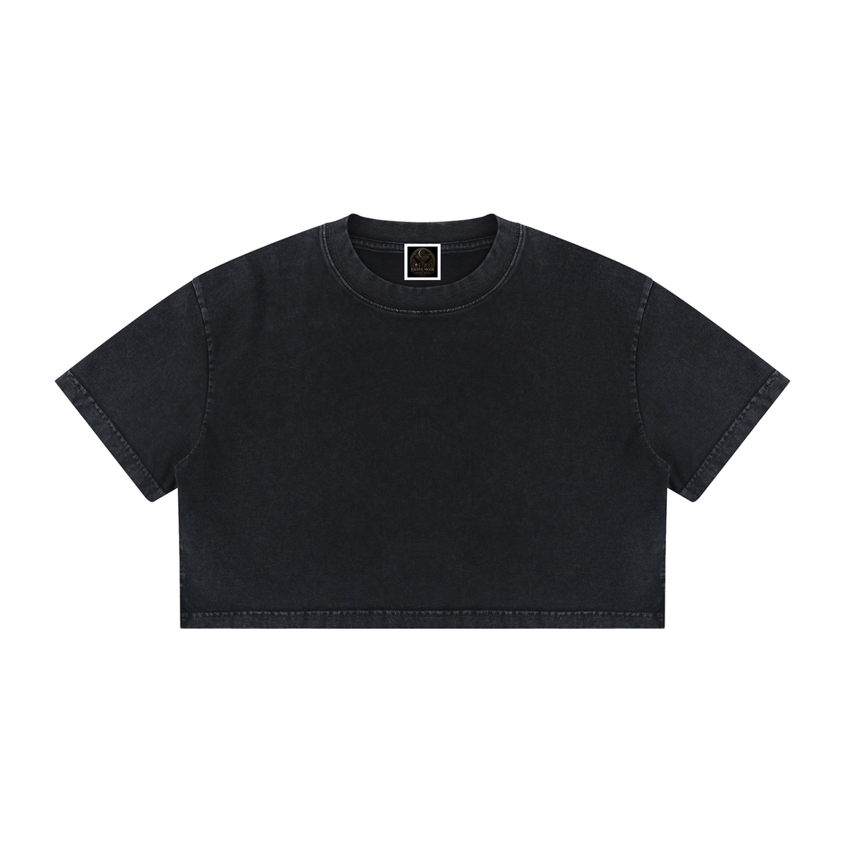 Women's Mineral Wash Cotton Crop T-Shirt
