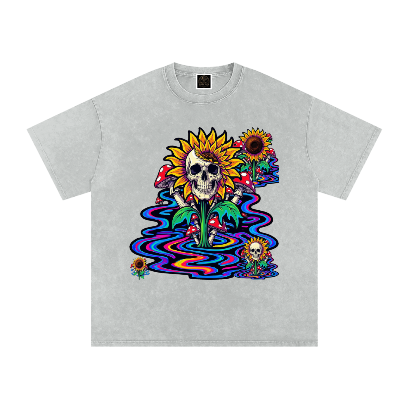 Snow Washed Oversized Cotton T-Shirt