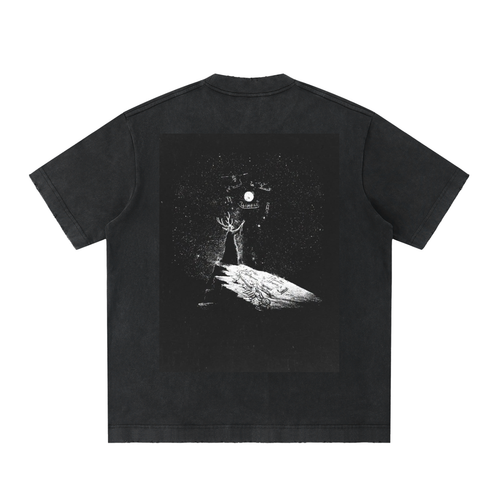 Heavyweight Vintage Washed Frayed T-Shirt