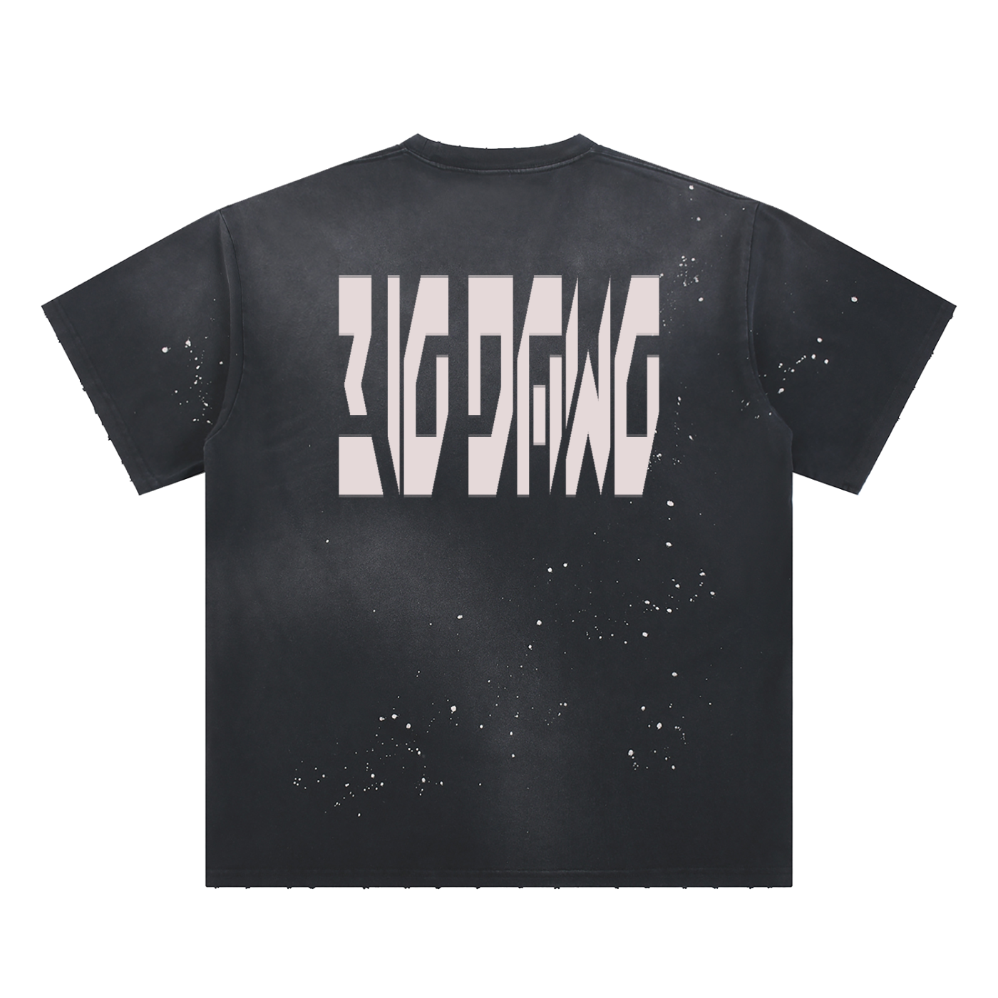 Hand-Frayed Sunfade Paint Splatter T-Shirt