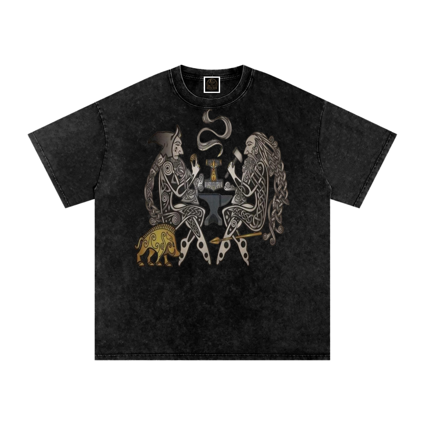Snow Washed Oversized Cotton T-Shirt