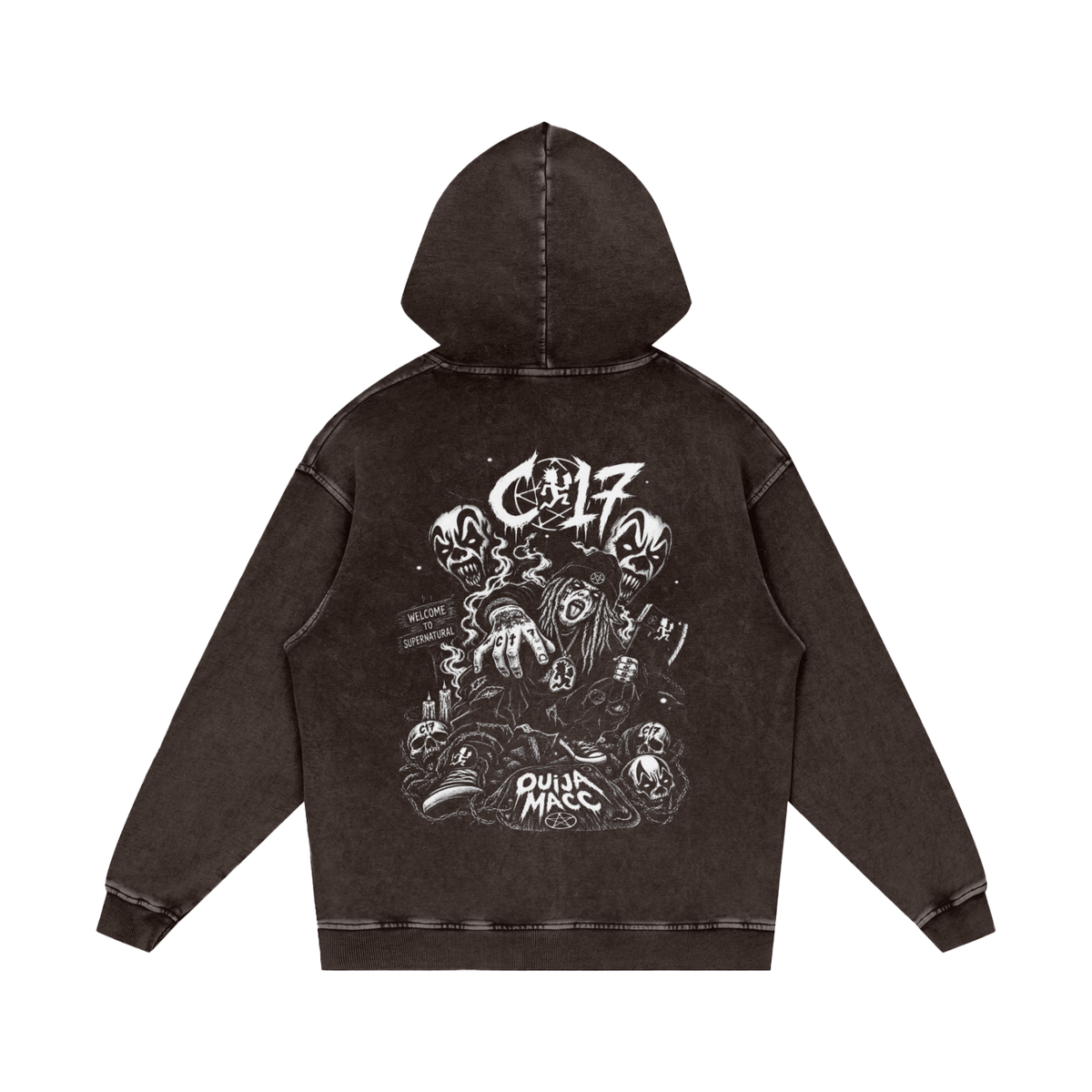 Snow Washed Loose Cotton Hoodie