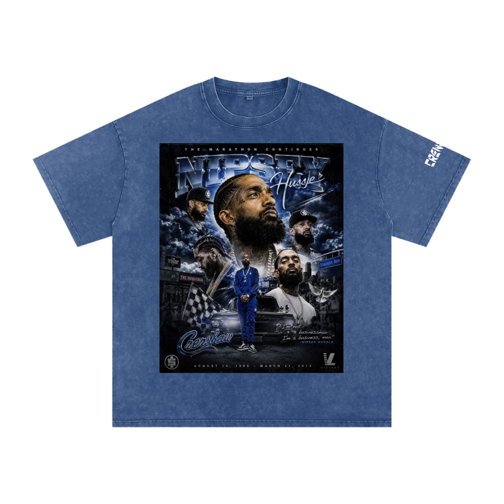 Snow Washed Oversized Cotton T-Shirt