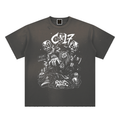 Hand-Frayed Sunfade Paint Splatter T-Shirt