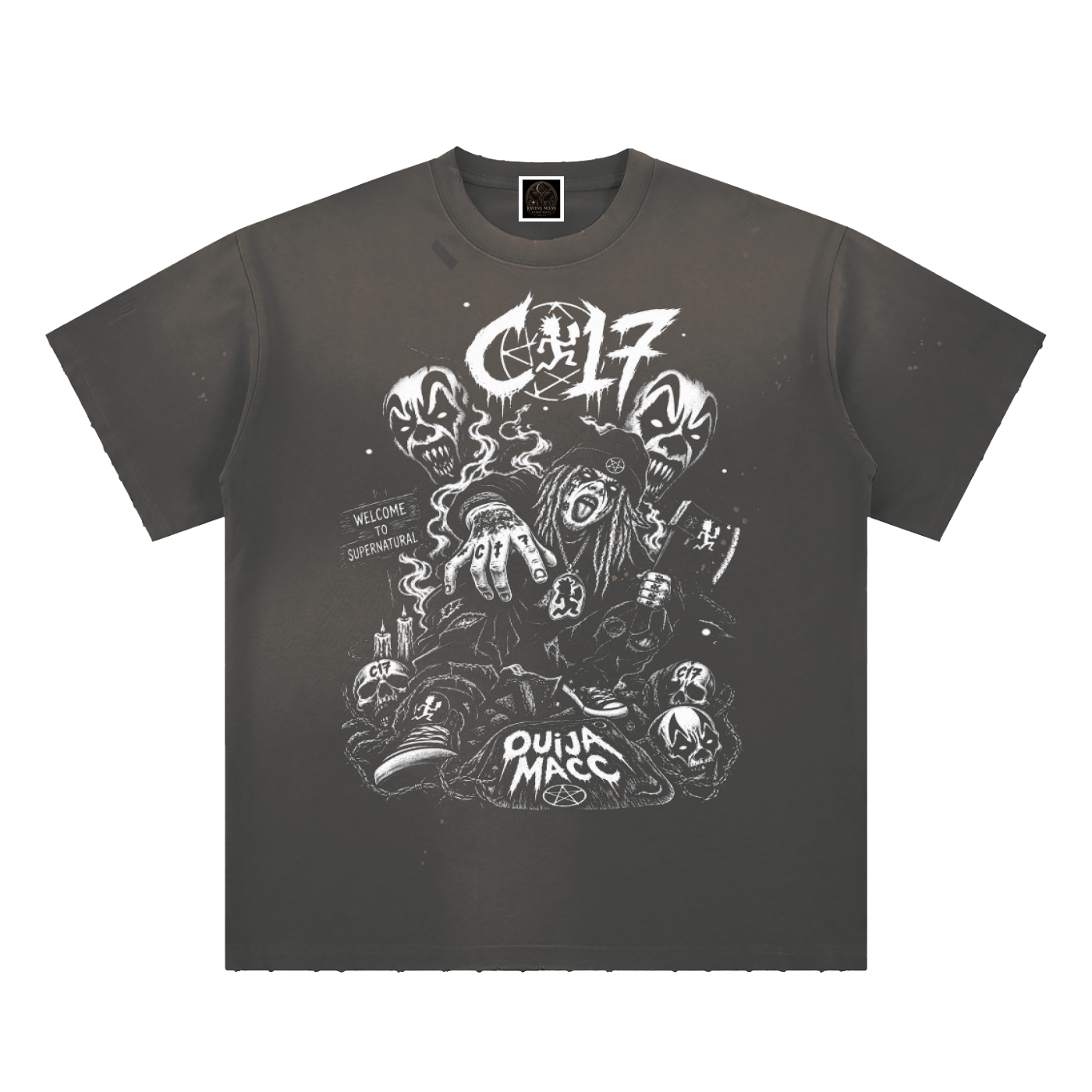 Hand-Frayed Sunfade Paint Splatter T-Shirt