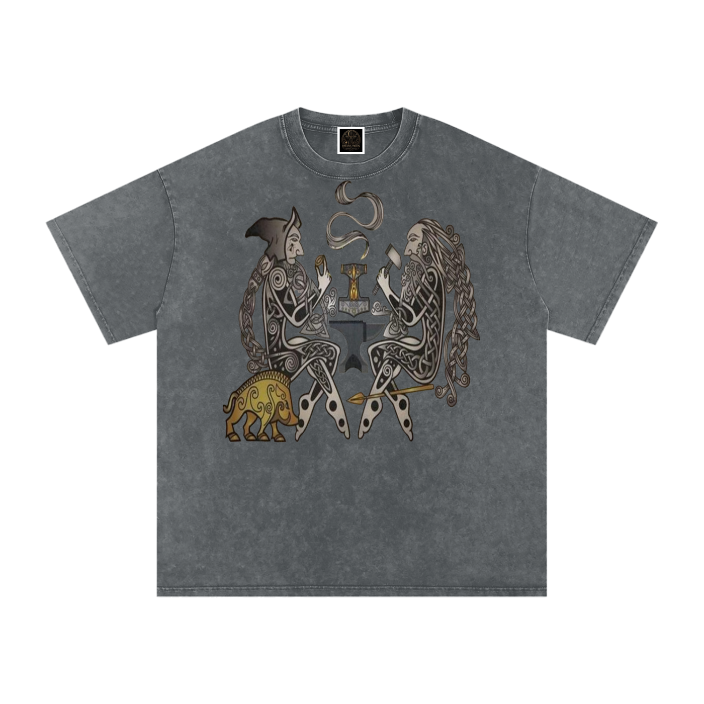 Snow Washed Oversized Cotton T-Shirt