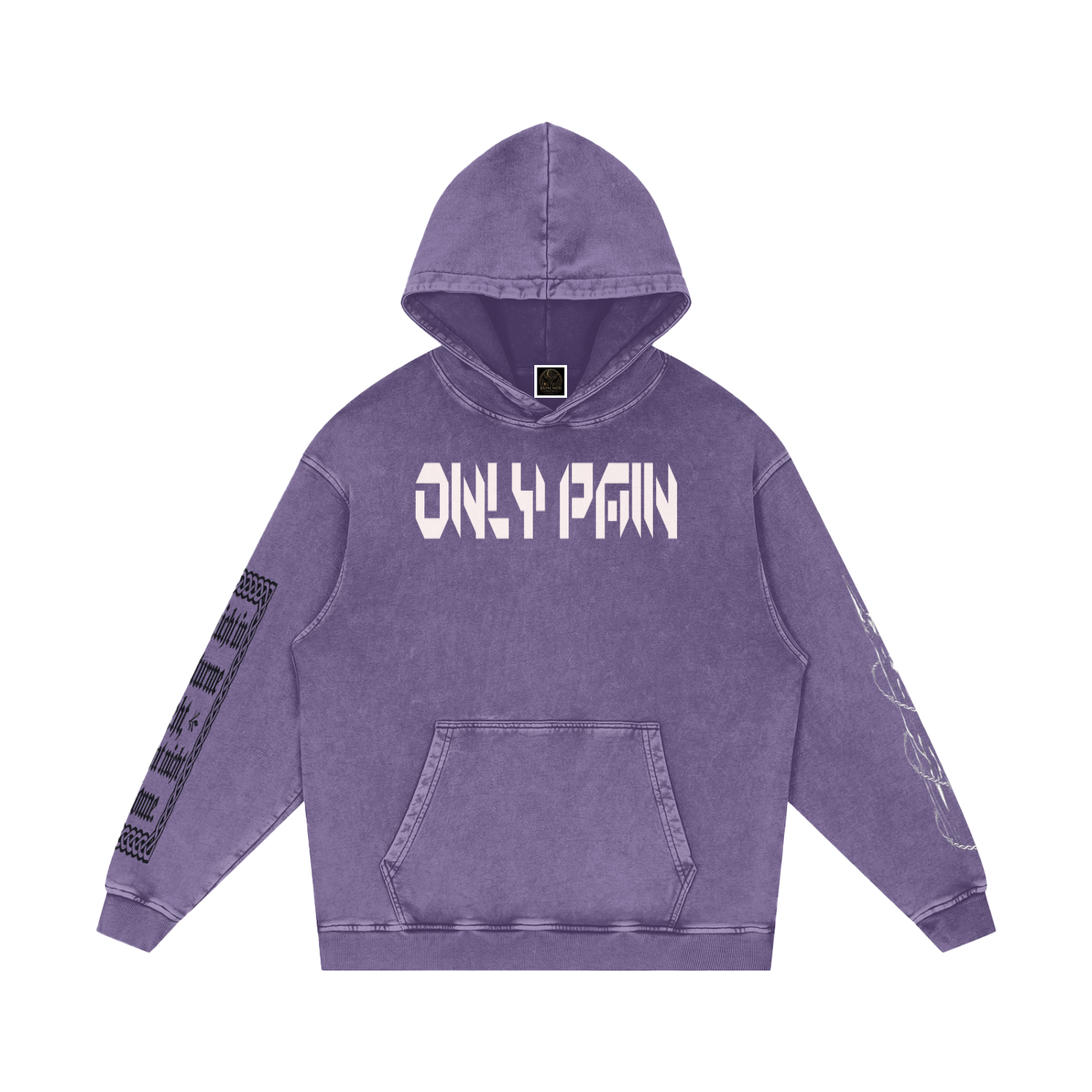 Snow Washed Loose Cotton Hoodie