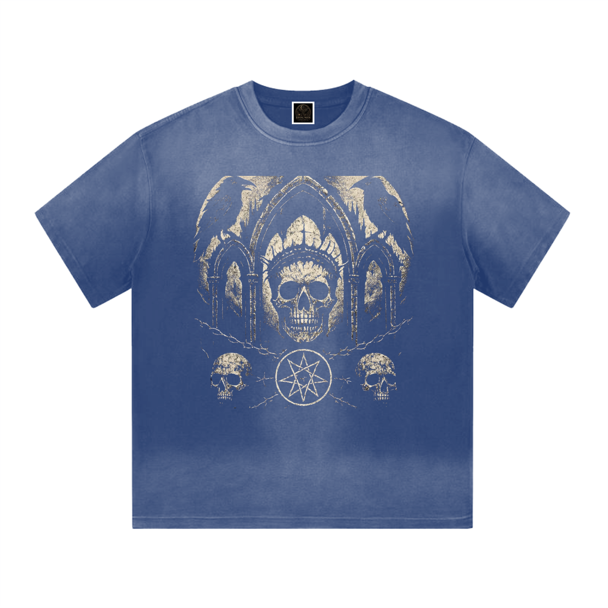 “I” Shape Gradient Washed T-Shirt
