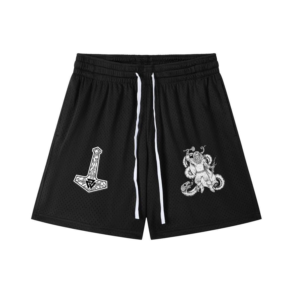 Mesh Drawstring Shorts