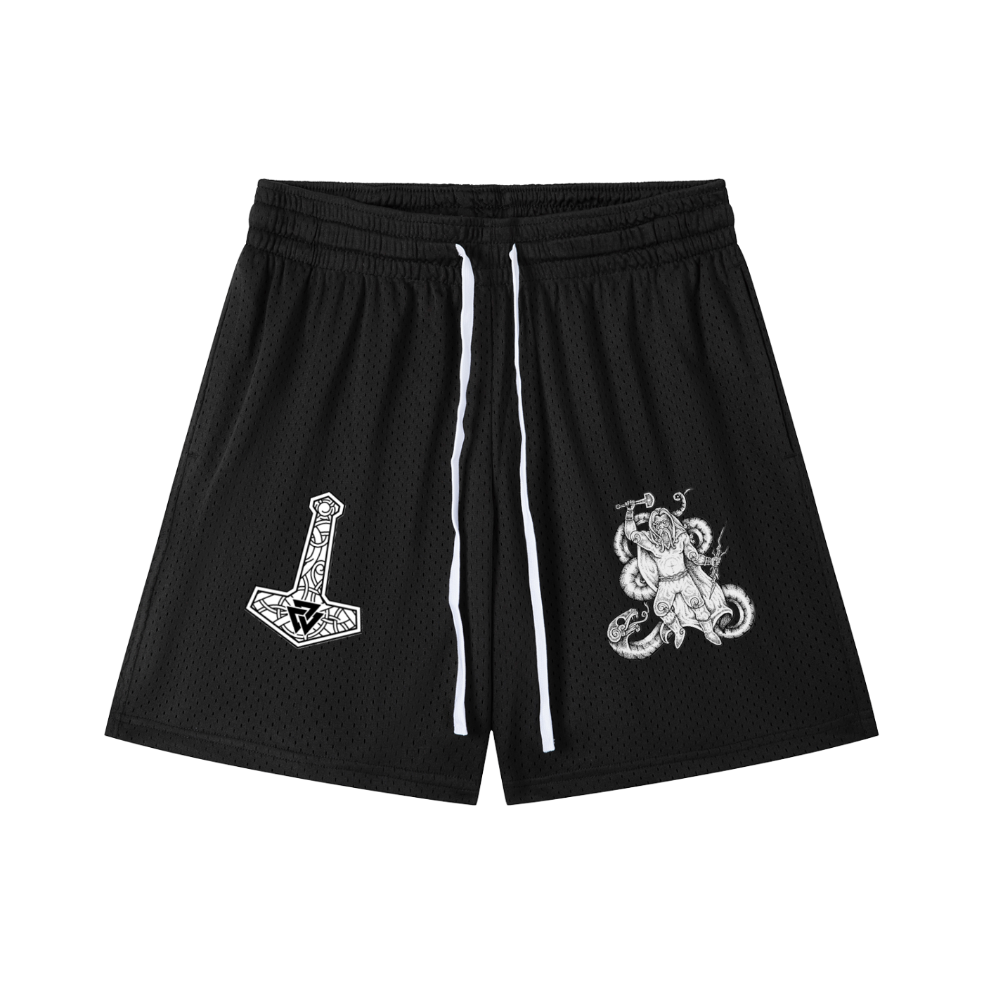 Mesh Drawstring Shorts