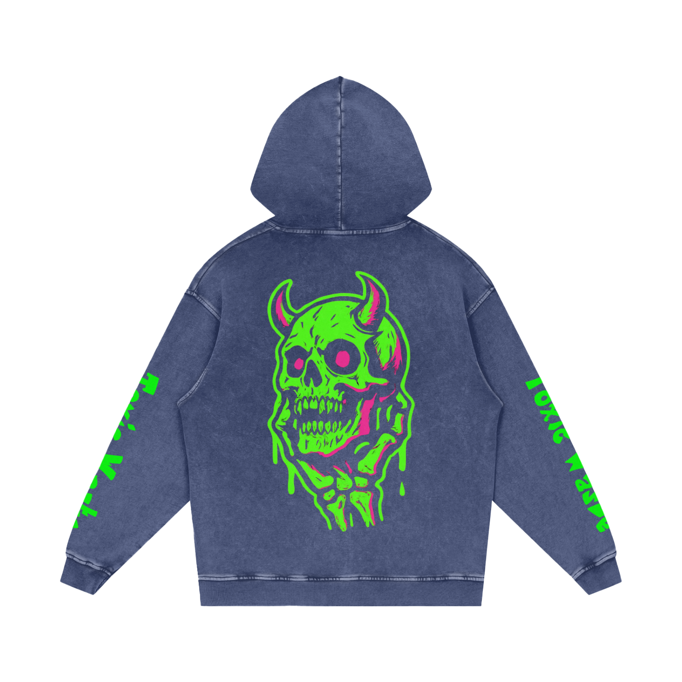 Snow Washed Loose Cotton Hoodie