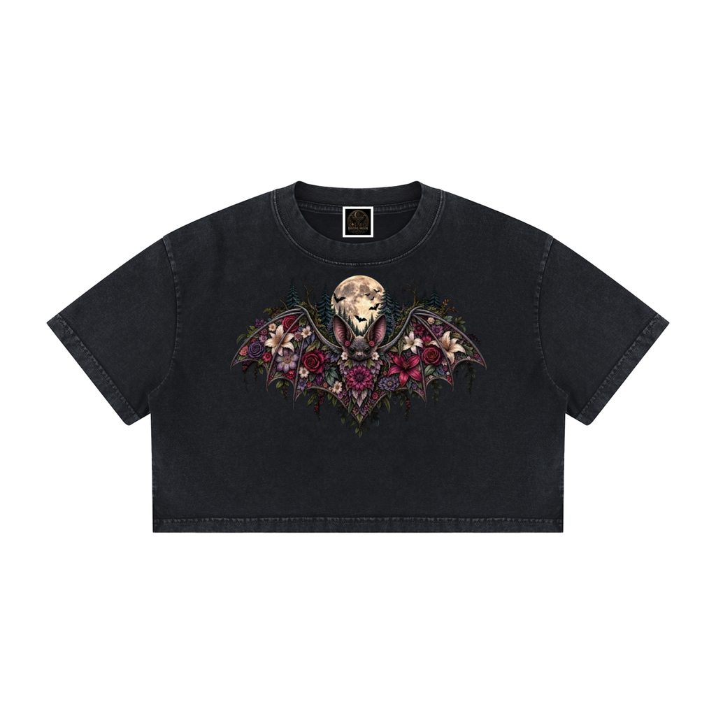 Women's Mineral Wash Cotton Crop T-Shirt