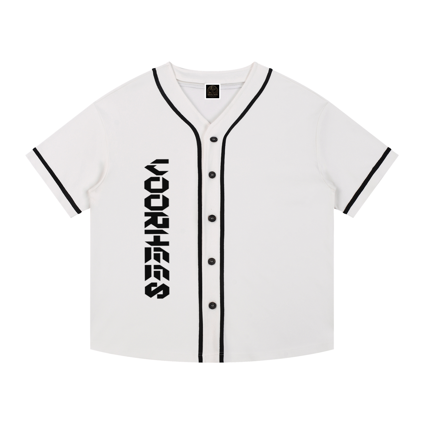Contrast Piped Button-Up Jersey