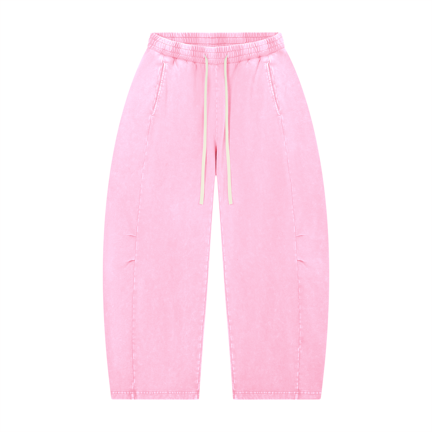 Unisex Mineral Wash Barrel Leg Pants