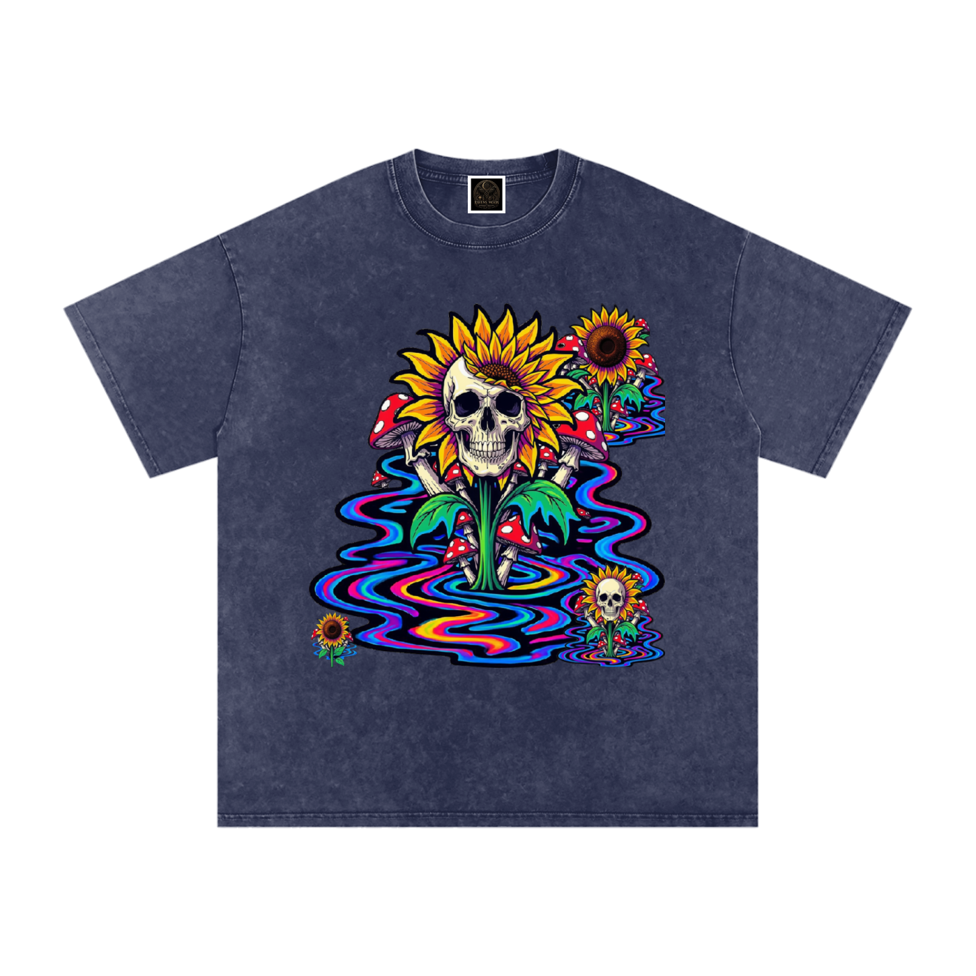 Snow Washed Oversized Cotton T-Shirt