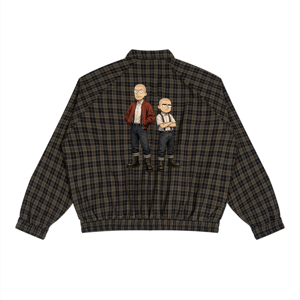 Unisex Plaid Full-Zip Track Jacket