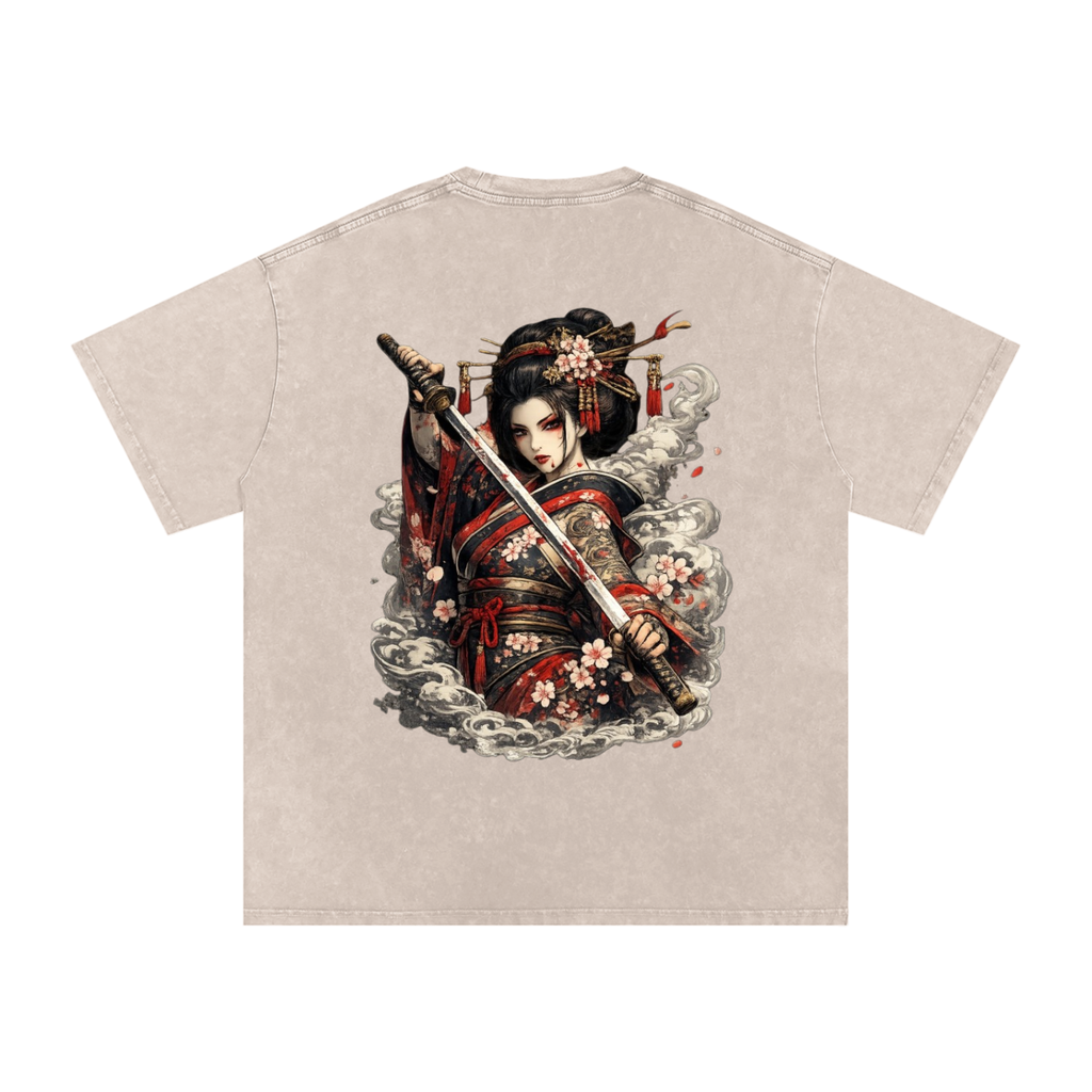 Snow Washed Oversized Cotton T-Shirt