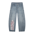 Men's Vintage Wash Barrel Leg Jeans