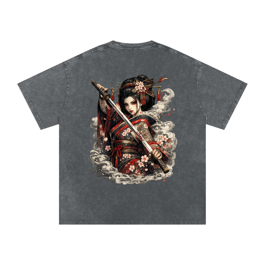 Snow Washed Oversized Cotton T-Shirt