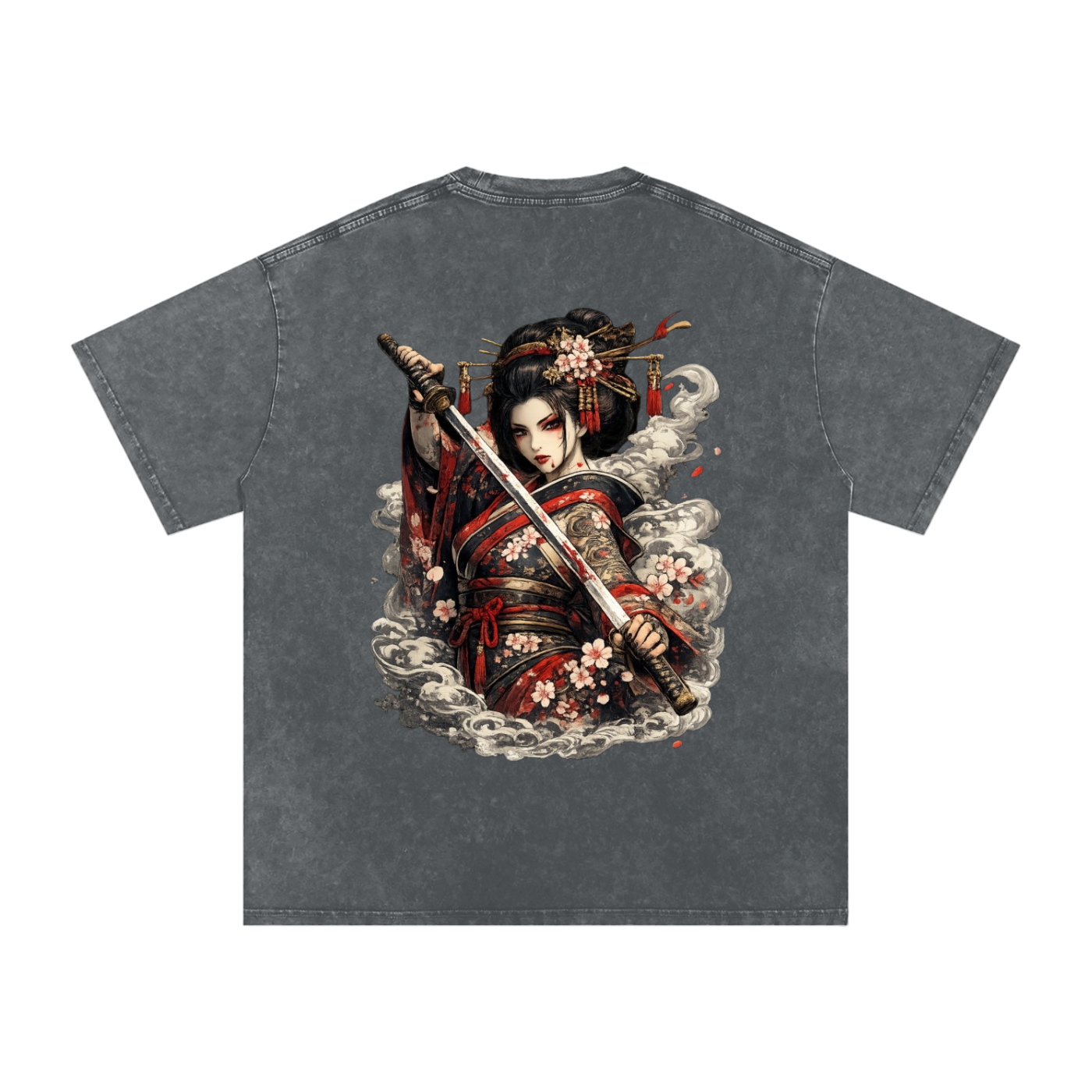 Snow Washed Oversized Cotton T-Shirt
